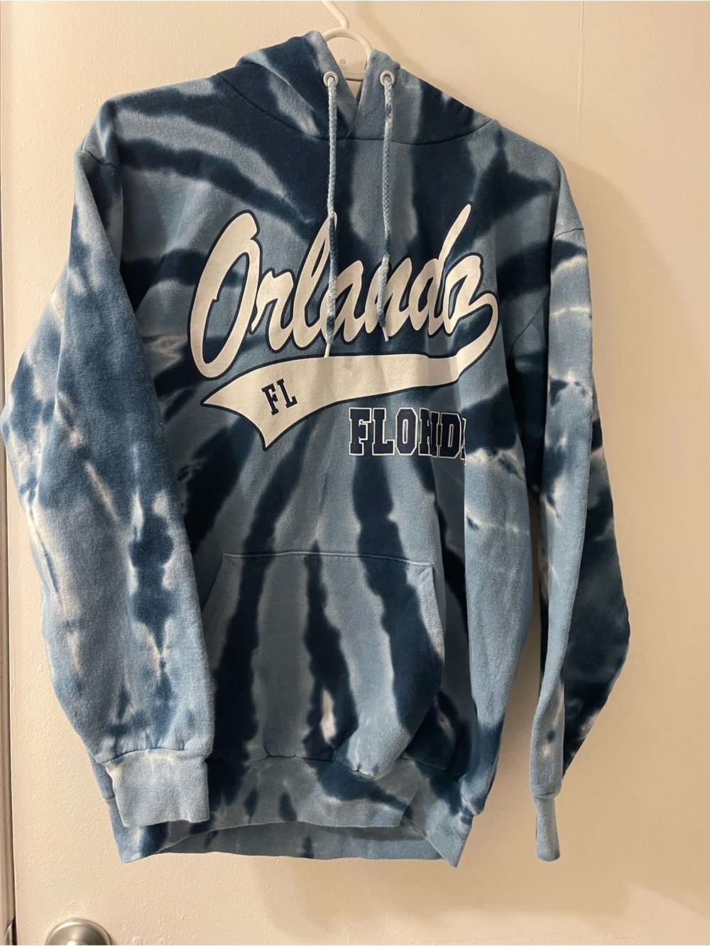 Orlando FL Tie-Dye Blue Hoodie Sweatshirt